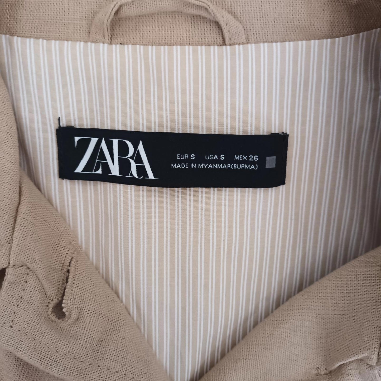 Zara light weight linen jacket S