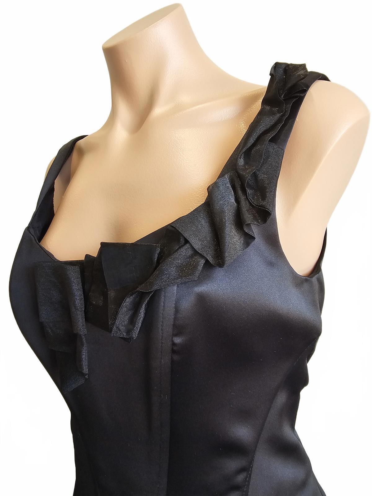 Black Satin Corset Top by Dusk 10 Romantic gothic Whimsy goth