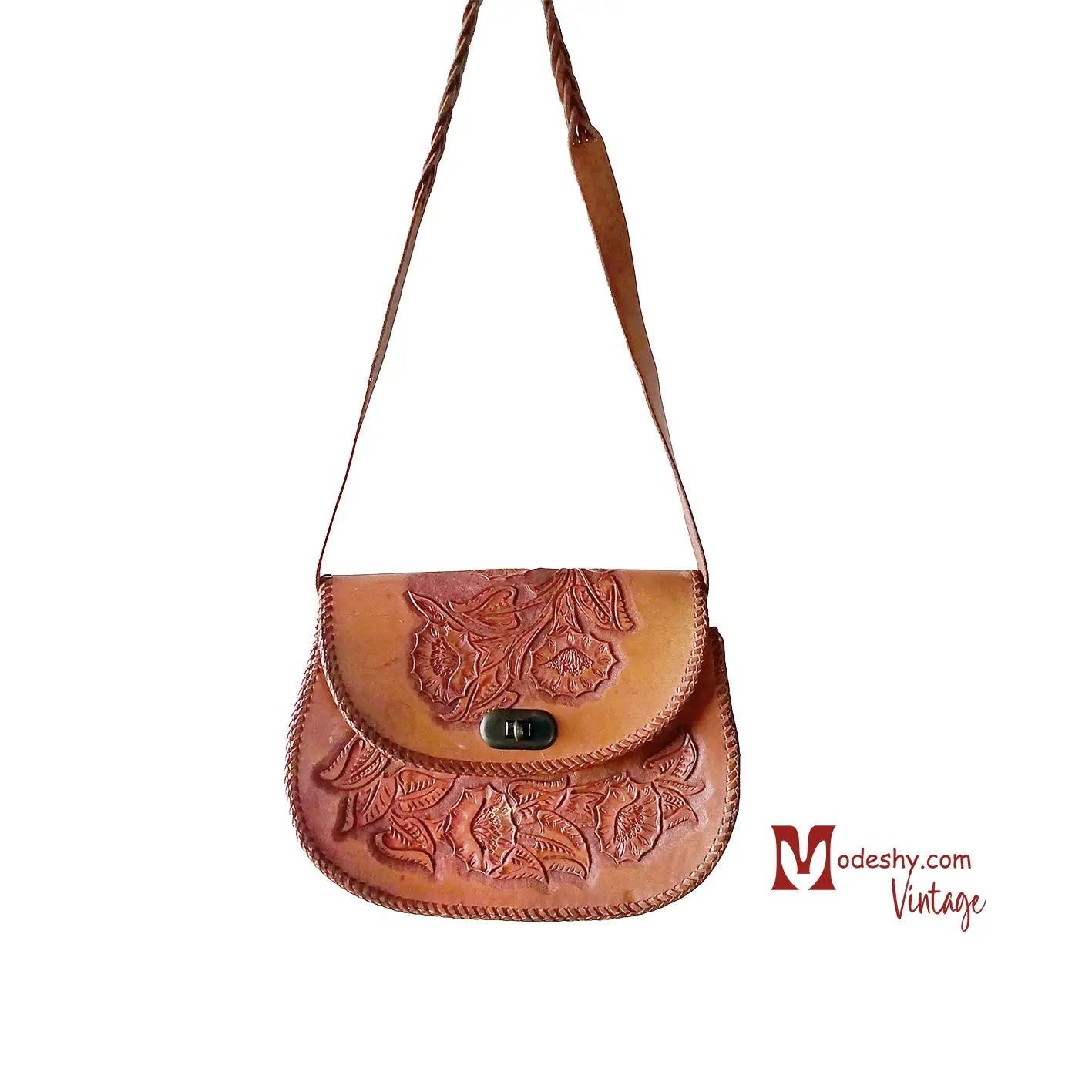 Vintage hand tooled shoulder bag Modeshy