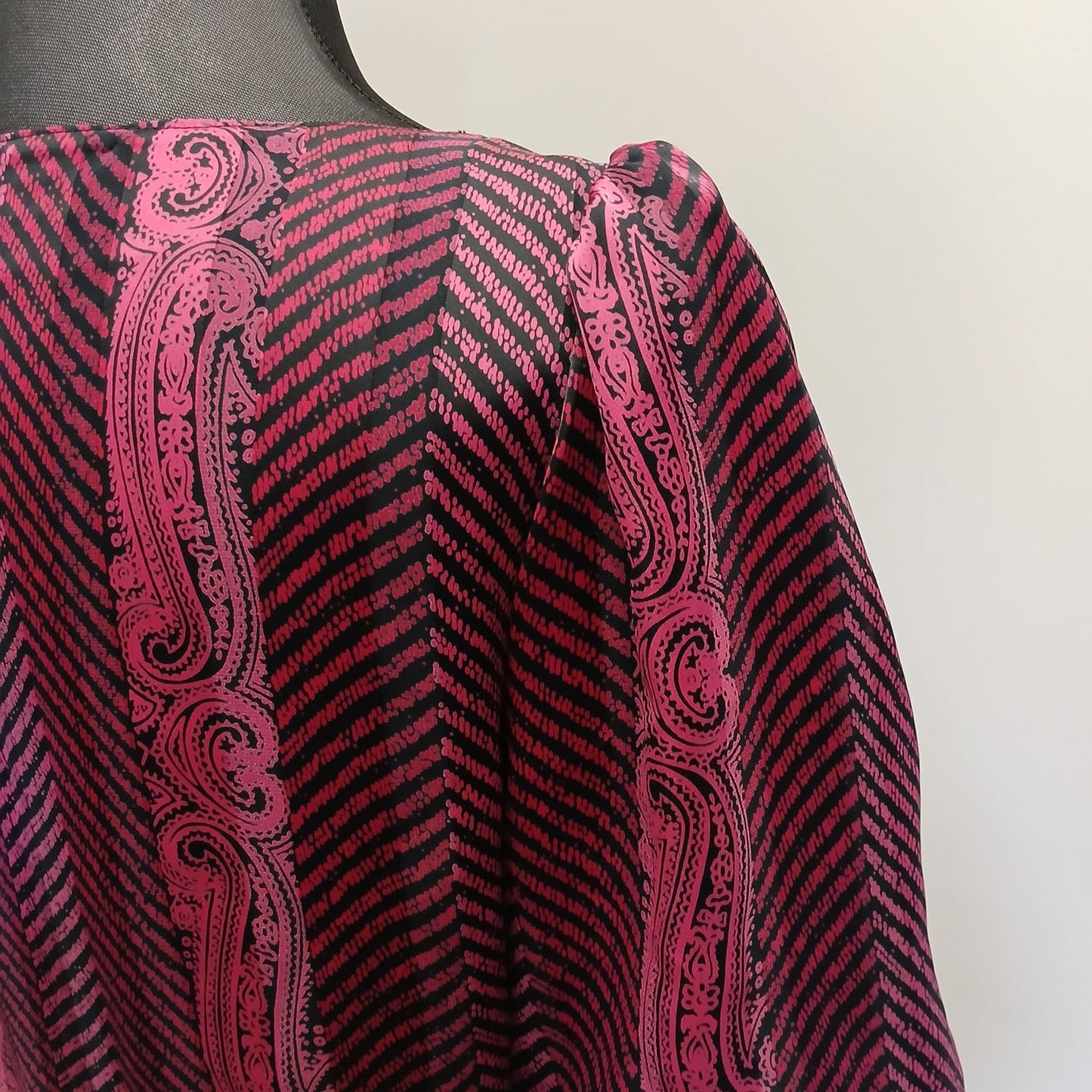 Vintage magenta 80s soft silky evening dress Modeshy