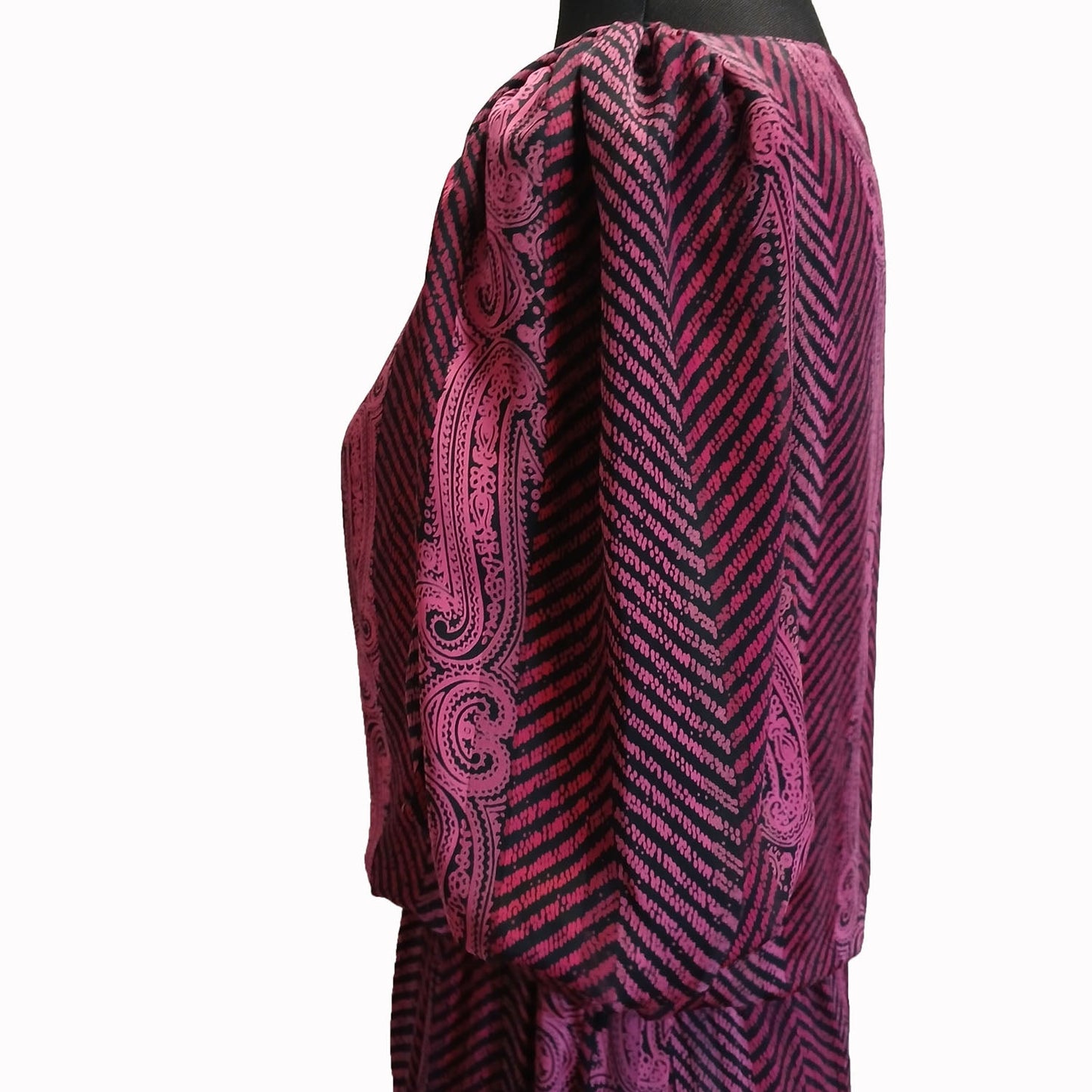 Vintage magenta 80s soft silky evening dress Modeshy