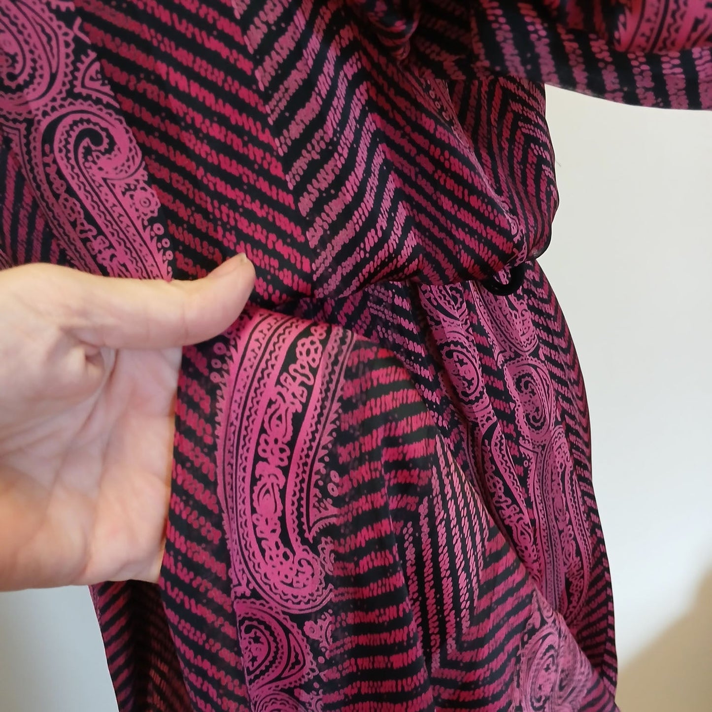 Vintage magenta 80s soft silky evening dress Modeshy
