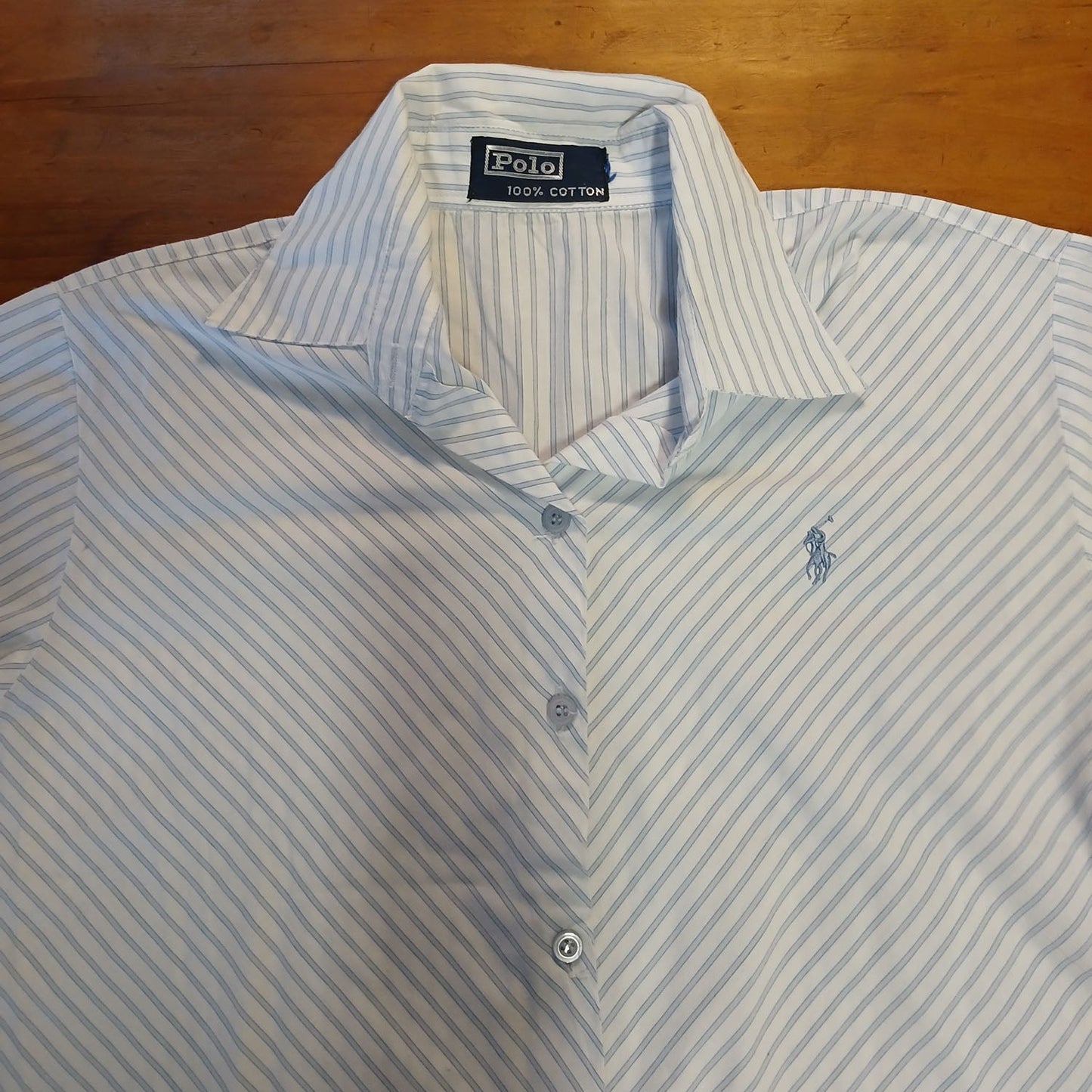Polo Ralph Lauren white and blue pin striped corporate shirt Modeshy