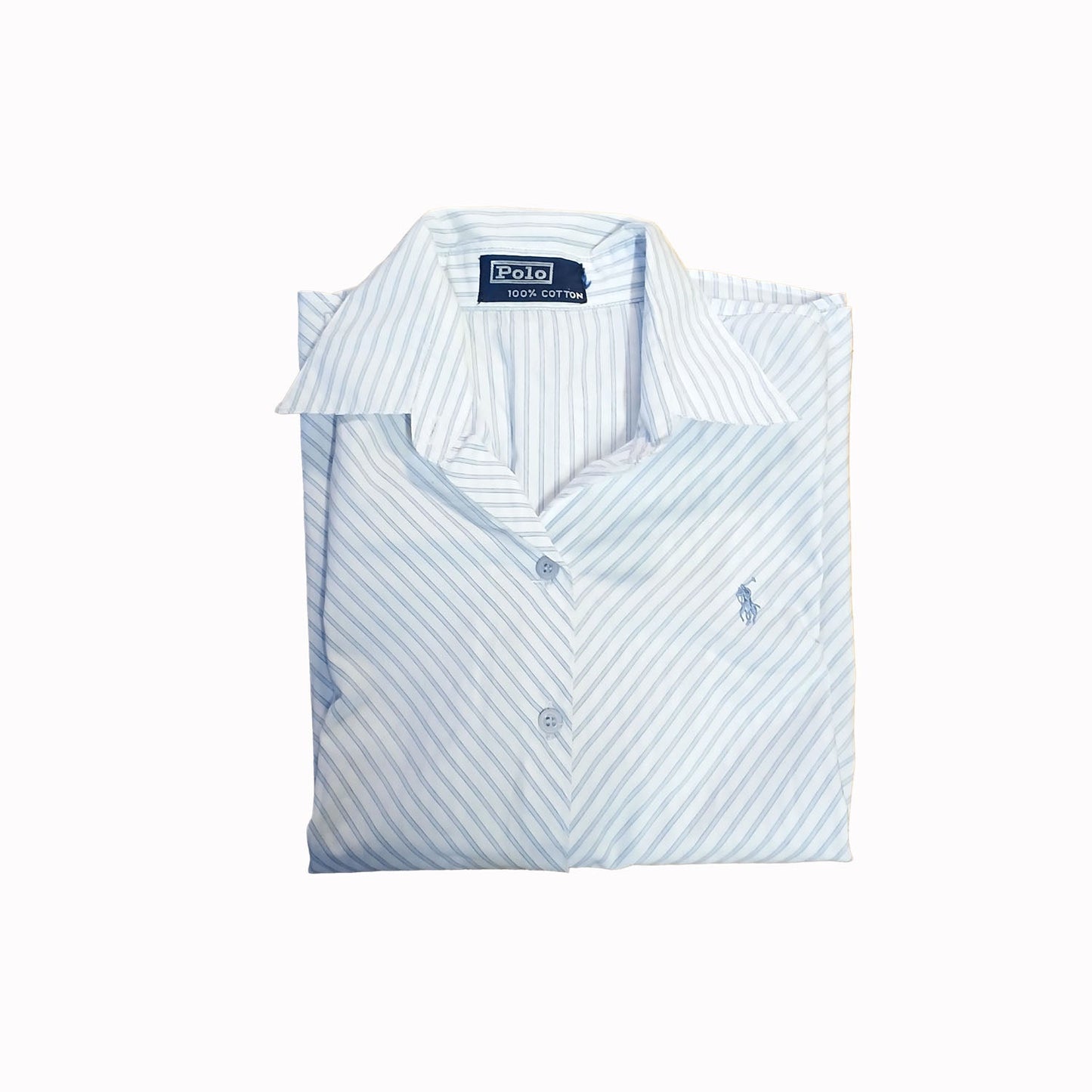 Polo Ralph Lauren white and blue pin striped corporate shirt Modeshy