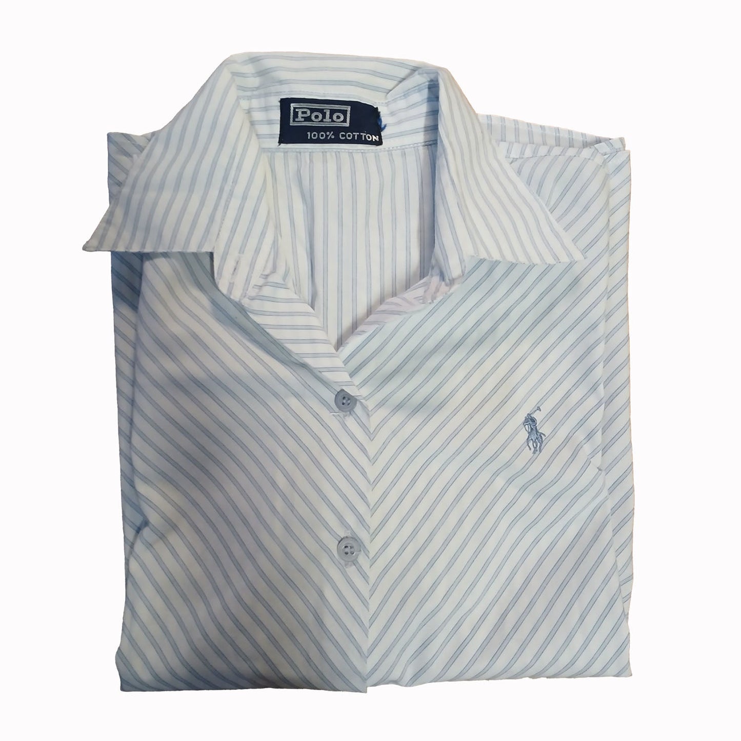Polo Ralph Lauren white and blue pin striped corporate shirt Modeshy