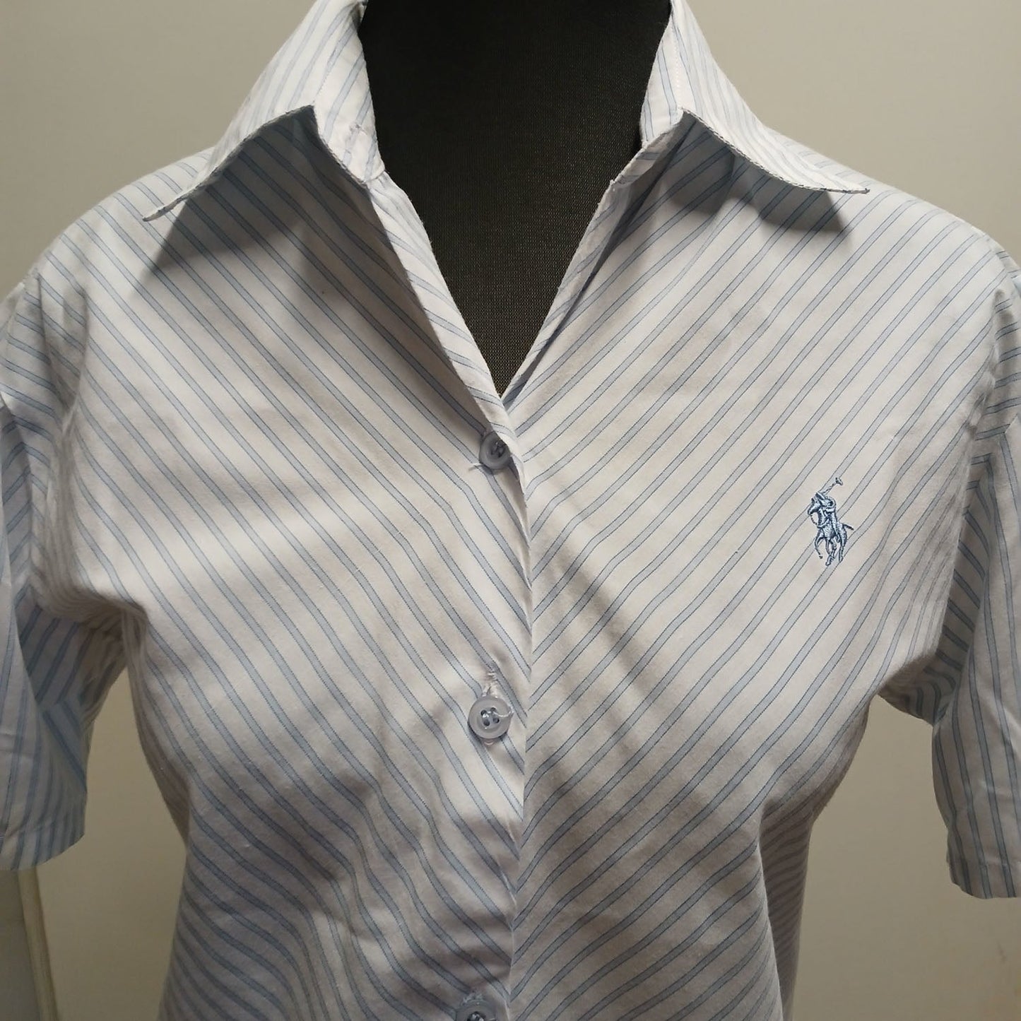 Polo Ralph Lauren white and blue pin striped corporate shirt Modeshy