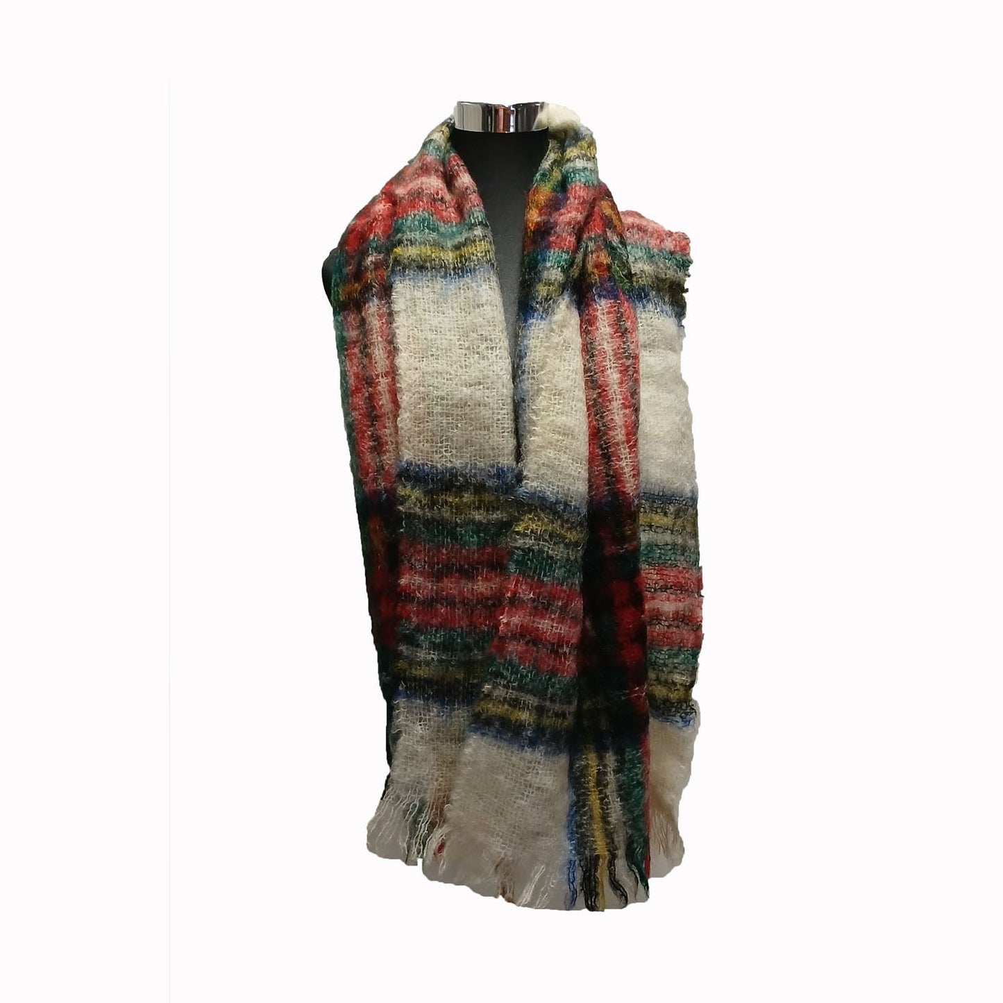 Vintage Dress Stewart Scottish Wool/ mohair tartan scarf Modeshy