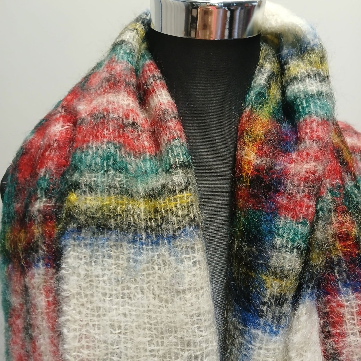 Vintage Dress Stewart Scottish Wool/ mohair tartan scarf Modeshy