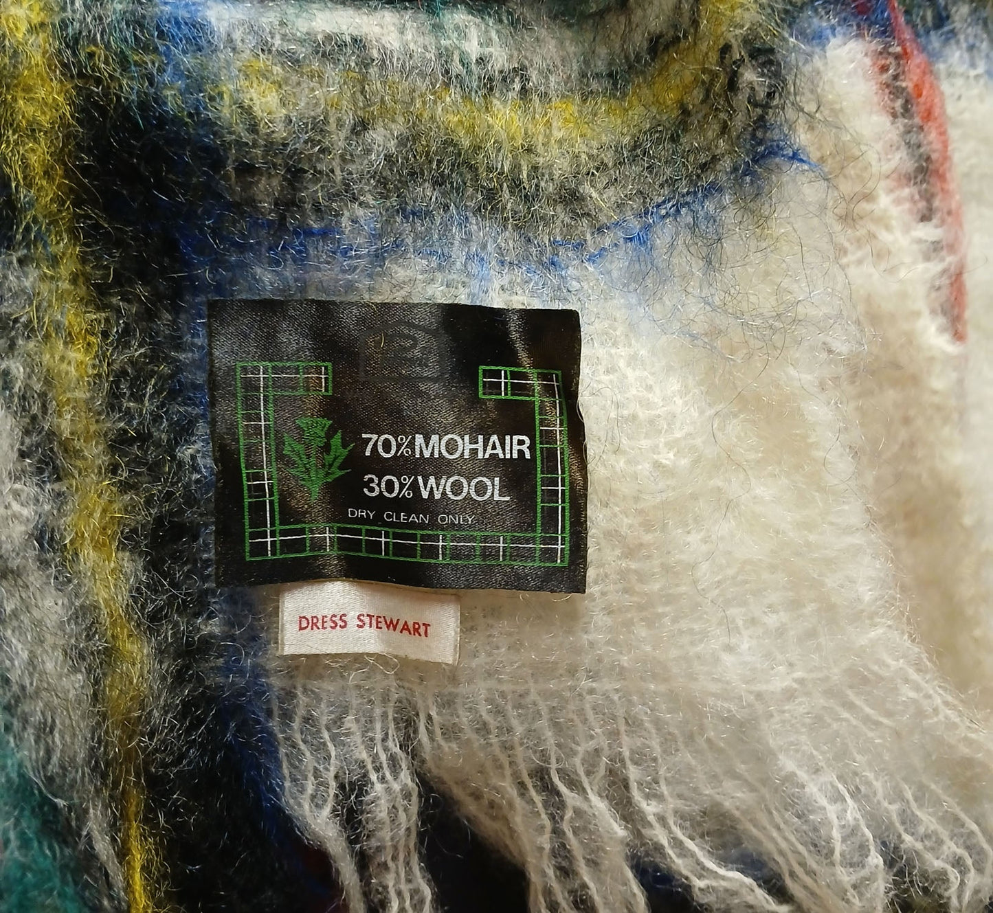 Vintage Dress Stewart Scottish Wool/ mohair tartan scarf Modeshy