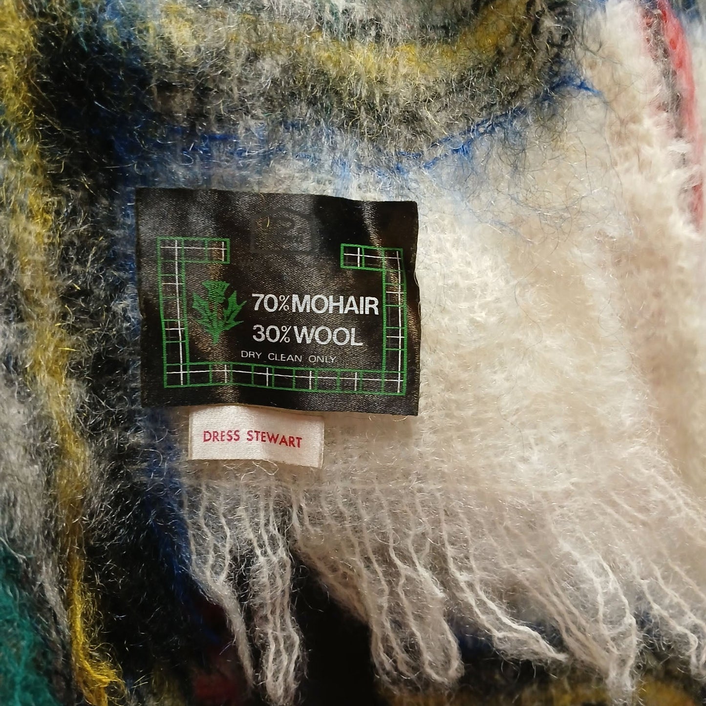 Vintage Dress Stewart Scottish Wool/ mohair tartan scarf Modeshy