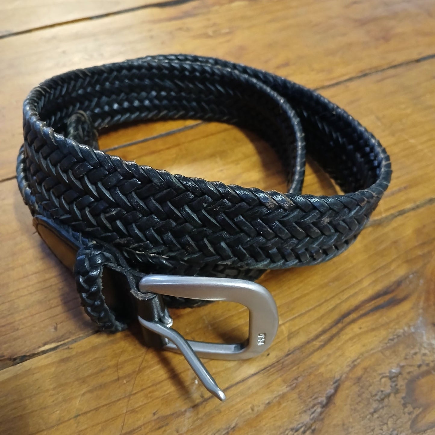 Polo Ralph Lauren Leather woven black belt. Modeshy