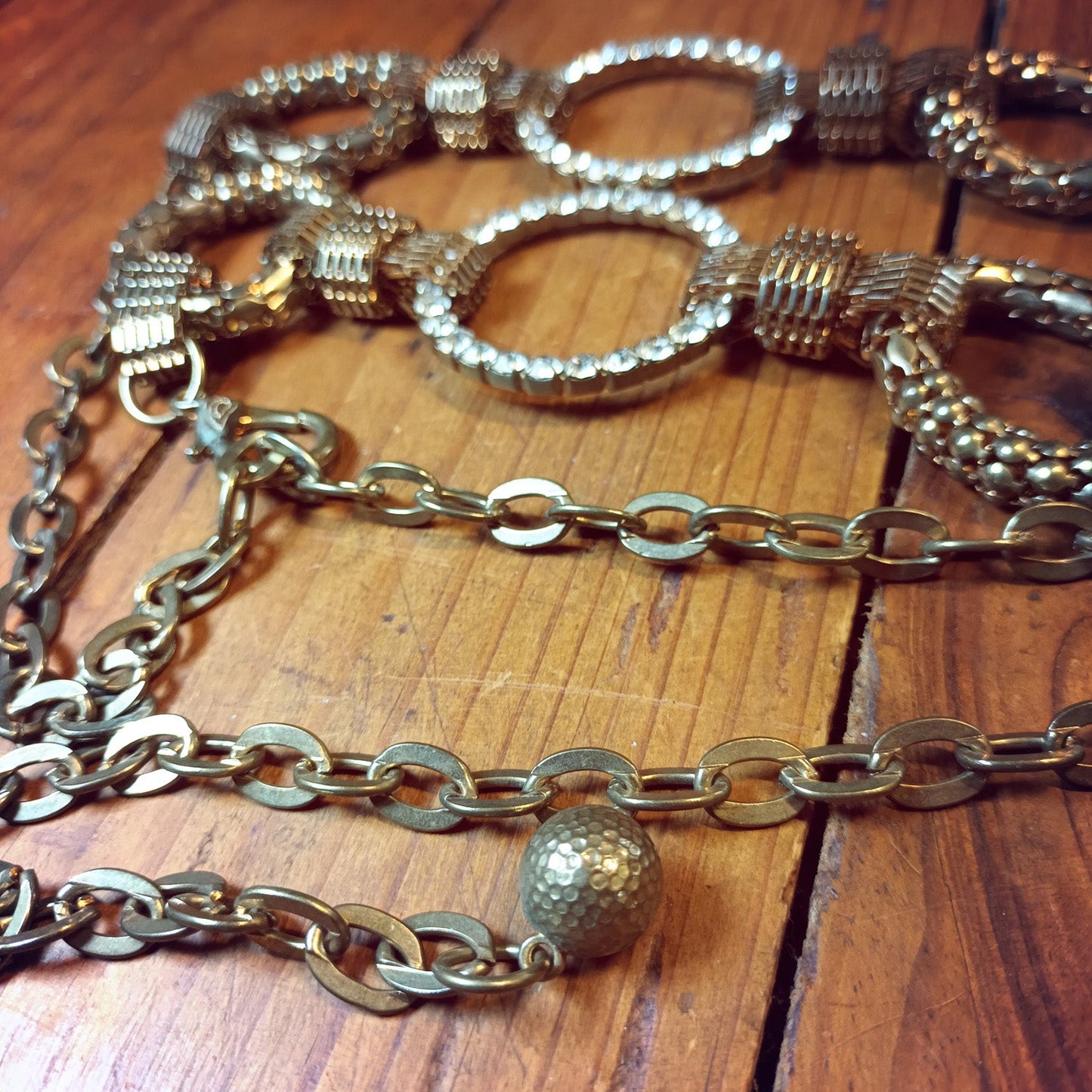 Vintage 90s Chain belt with diamante's Modeshy