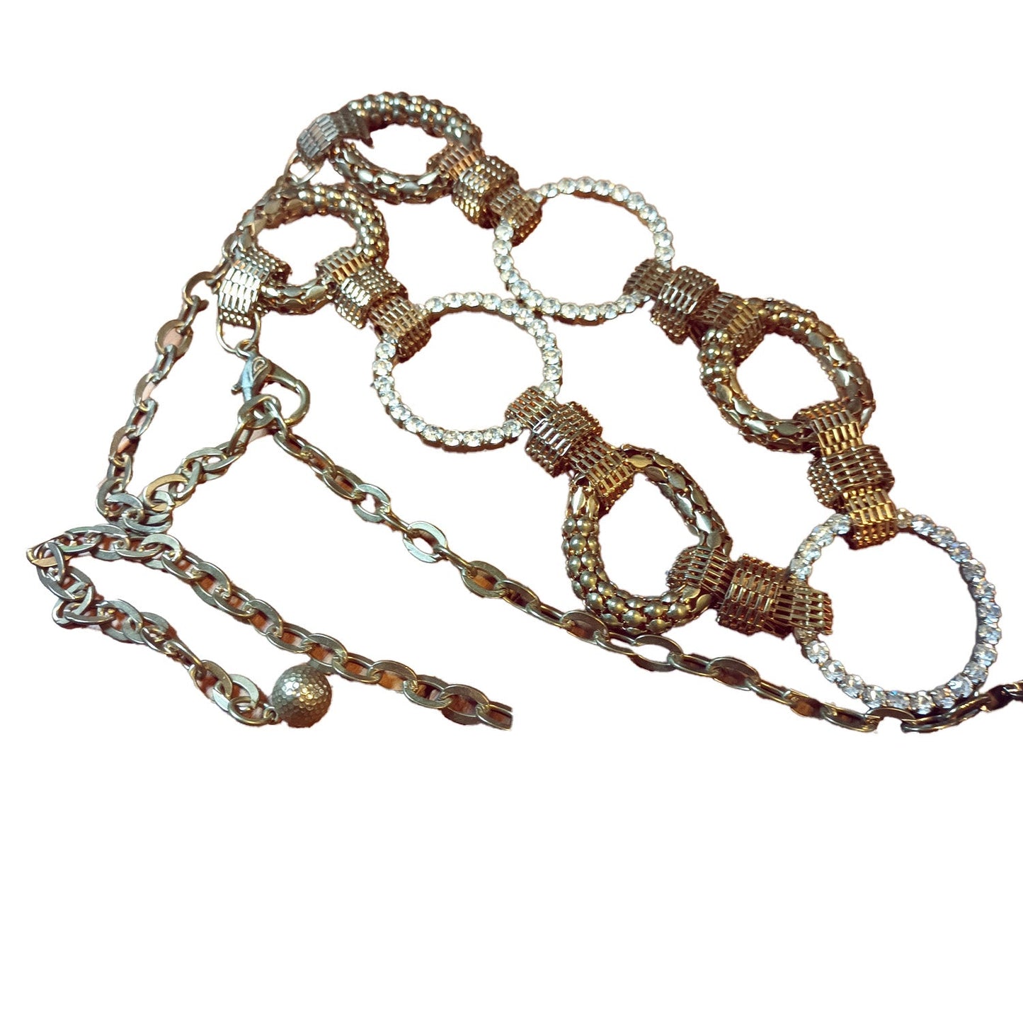 Vintage 90s Chain belt with diamante's Modeshy