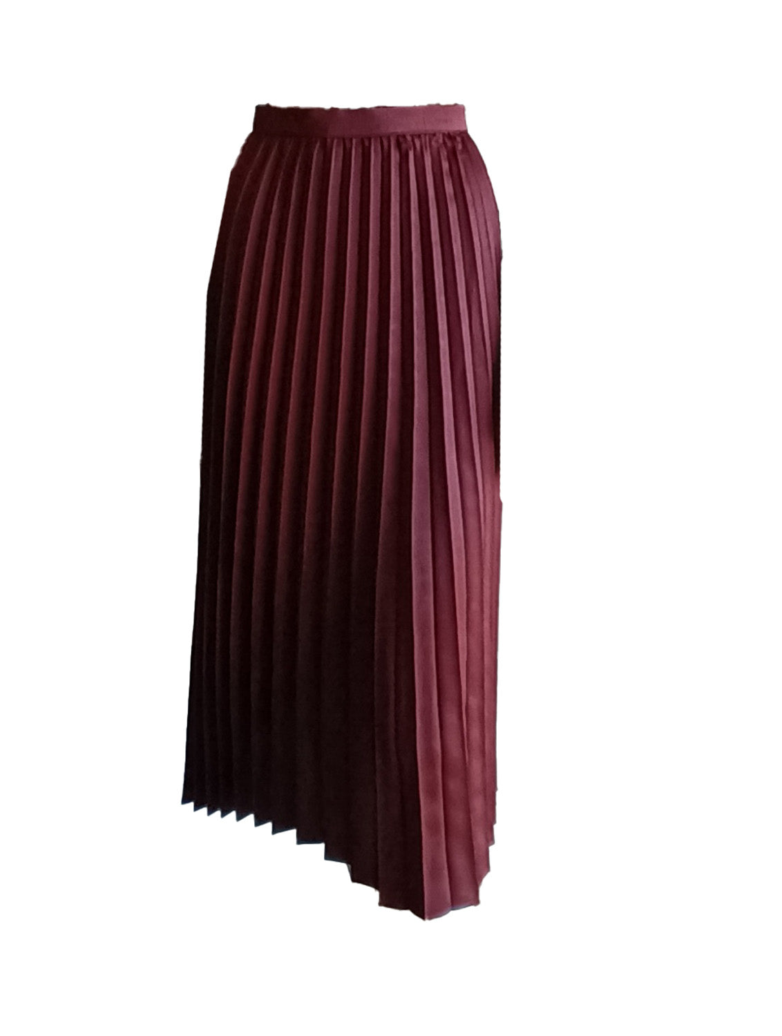 Burgundy Gorman Accordian skirt Modeshy