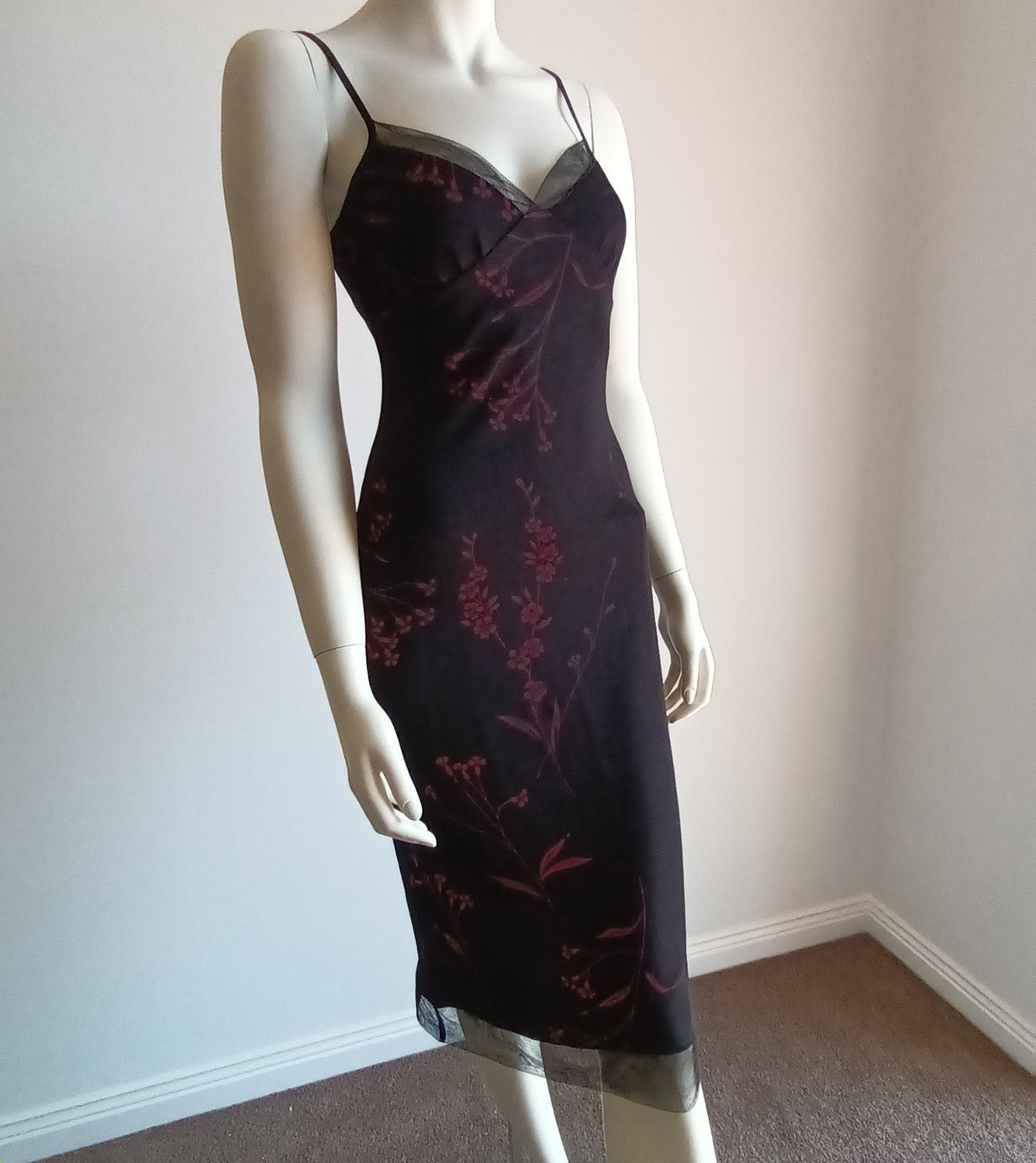 Y2k black slip dress by Blush M Modeshy