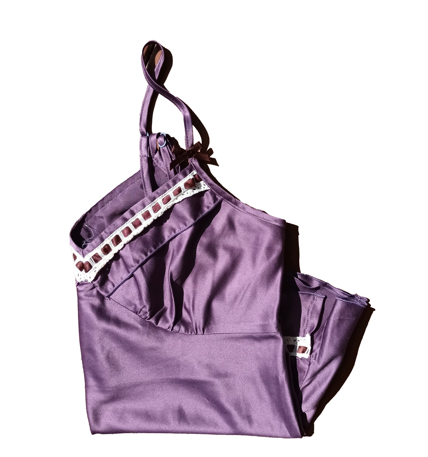 Lilac and brown cami by Undercoverwear, size 10 Modeshy