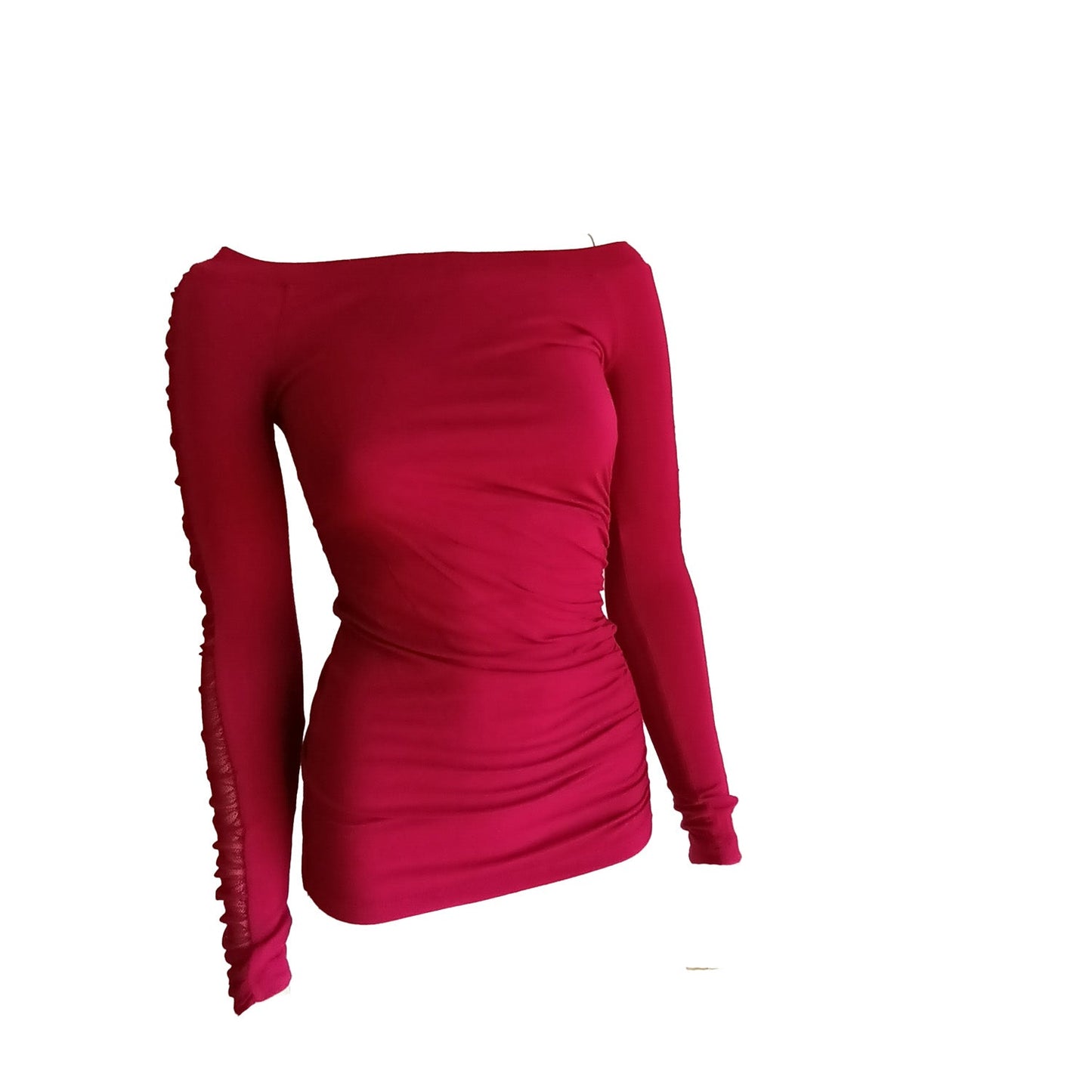 Cherry Red Guess off the shoulder fitted top M Modeshy