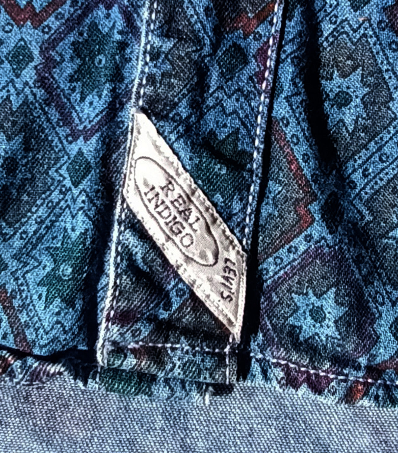 Vintage Levis wester denim long sleeve shirt.