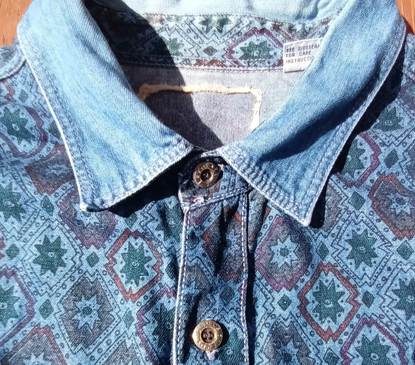 Vintage Levis wester denim long sleeve shirt.