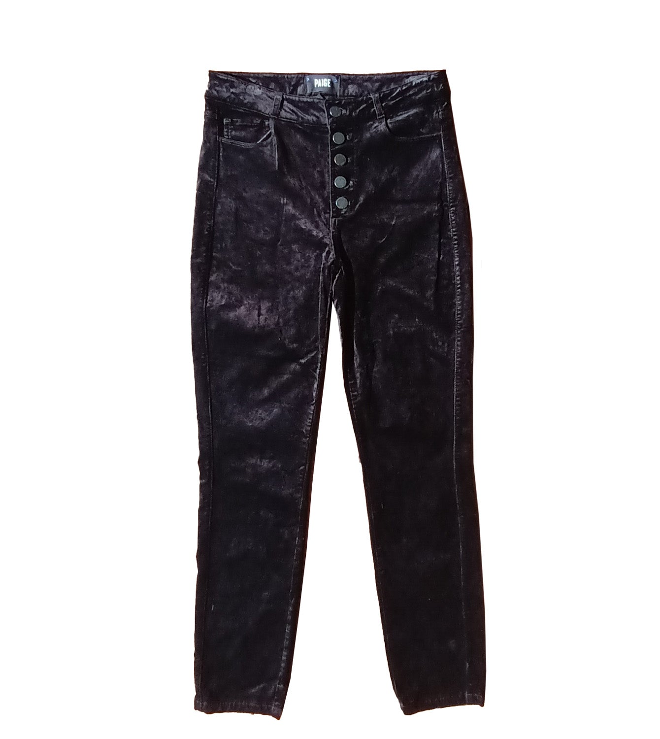 Black velvet Jeans Ankle peg By Paige Hoxton Modeshy