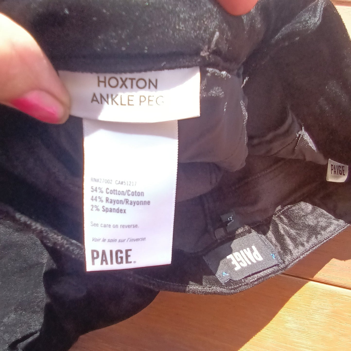 Black velvet Jeans Ankle peg By Paige Hoxton Modeshy