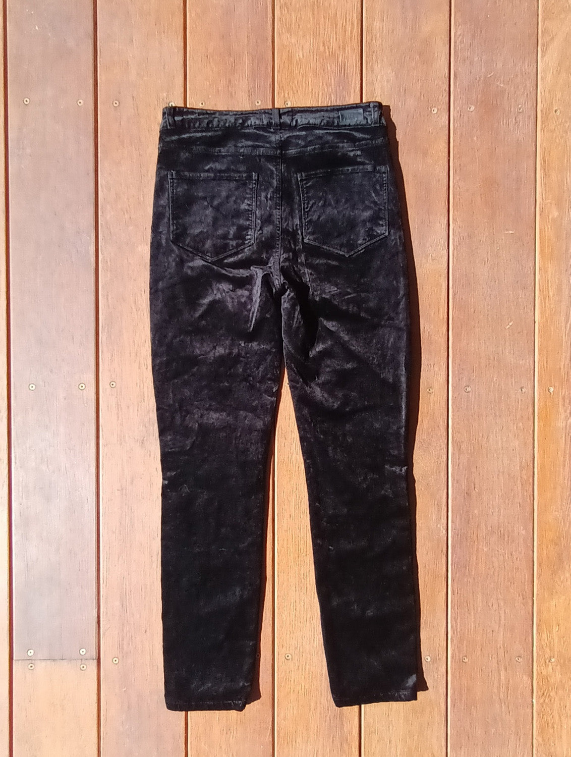 Black velvet Jeans Ankle peg By Paige Hoxton Modeshy