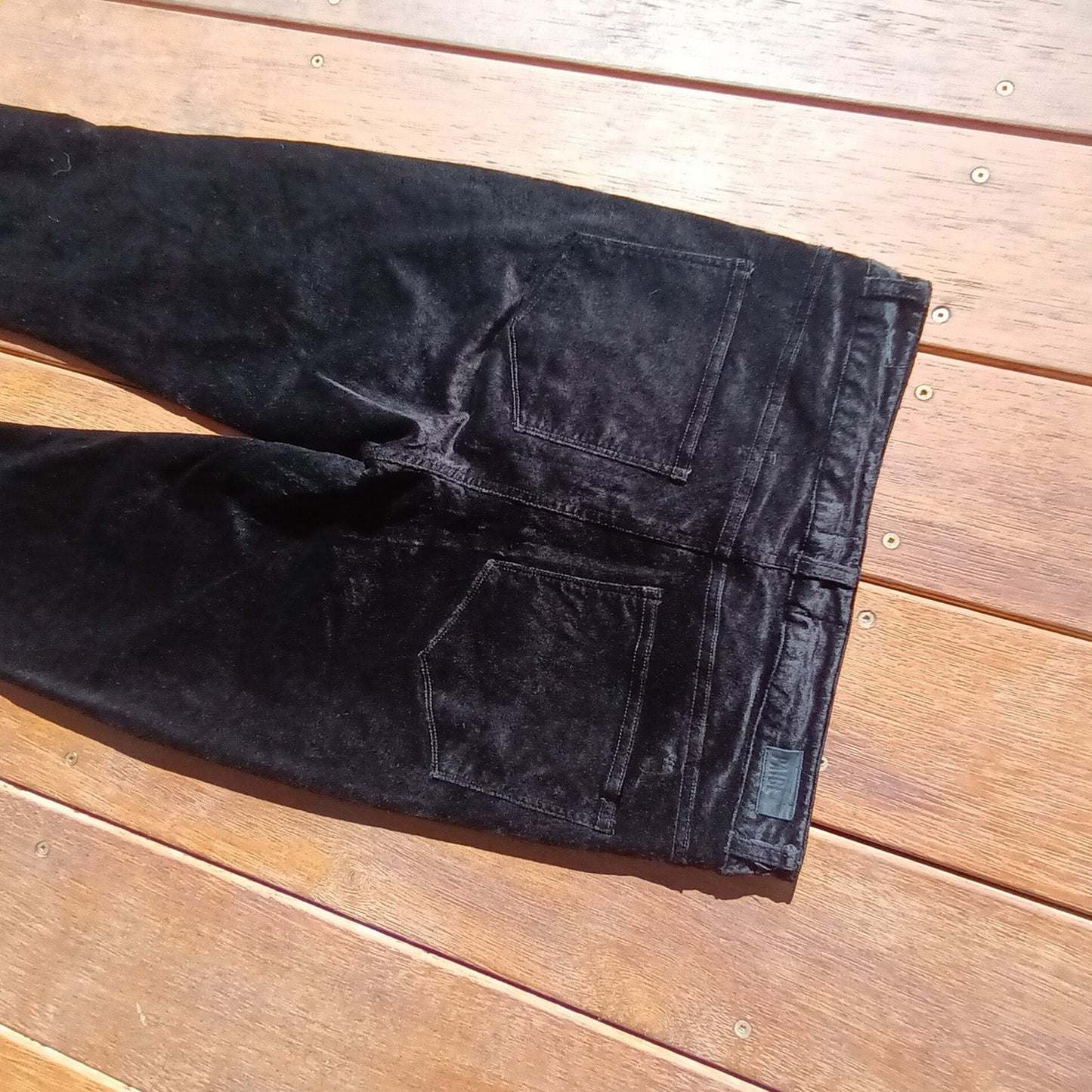 Black velvet Jeans Ankle peg By Paige Hoxton Modeshy