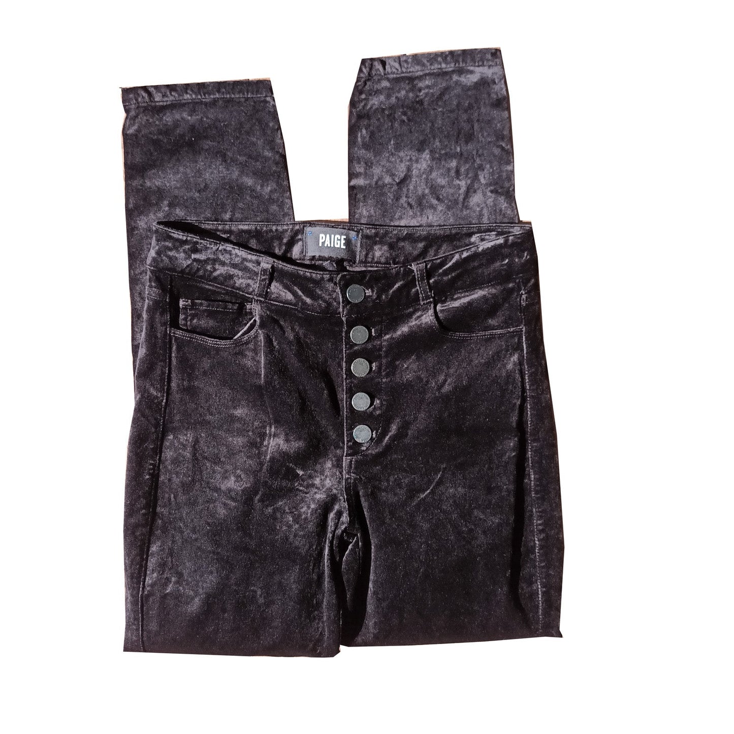 Black velvet Jeans Ankle peg By Paige Hoxton Modeshy