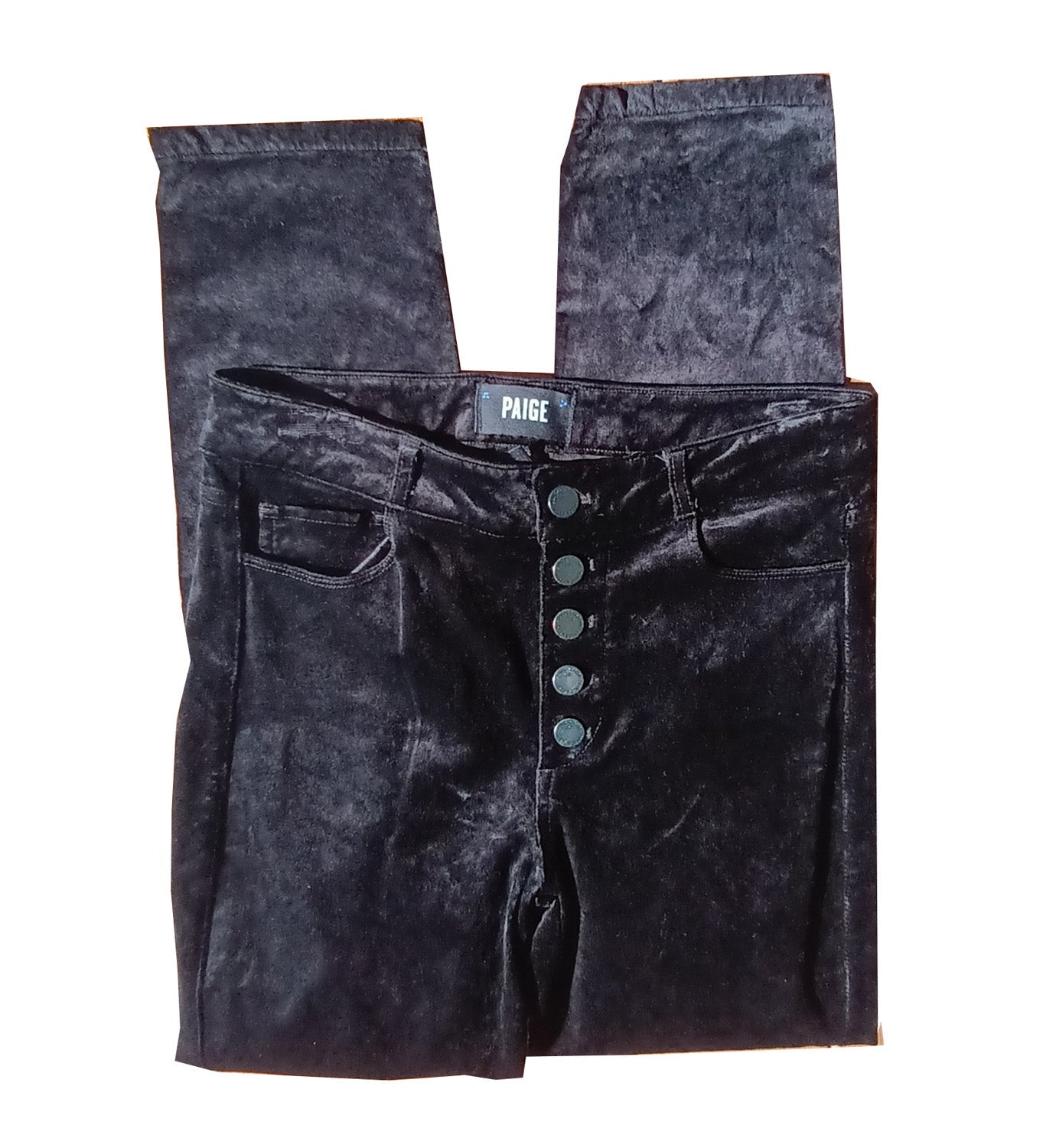 Black velvet Jeans Ankle peg By Paige Hoxton Modeshy