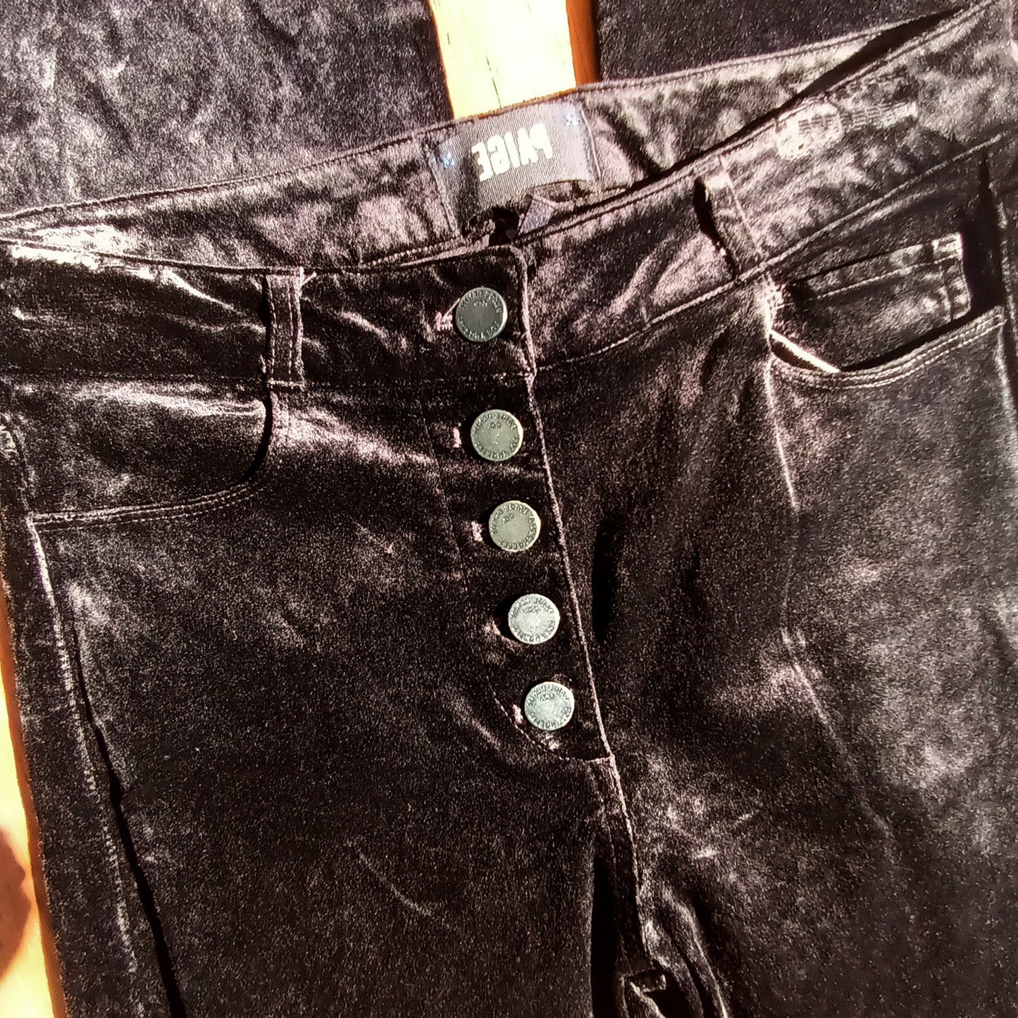 Black velvet Jeans Ankle peg By Paige Hoxton Modeshy