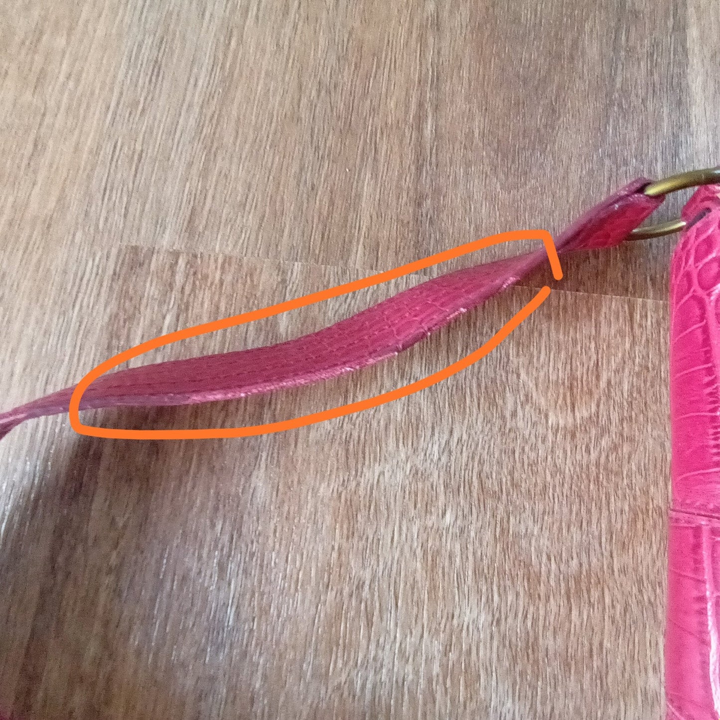 Vintage Y2k Fiorelli red faux crock skin cherry red bag. Modeshy