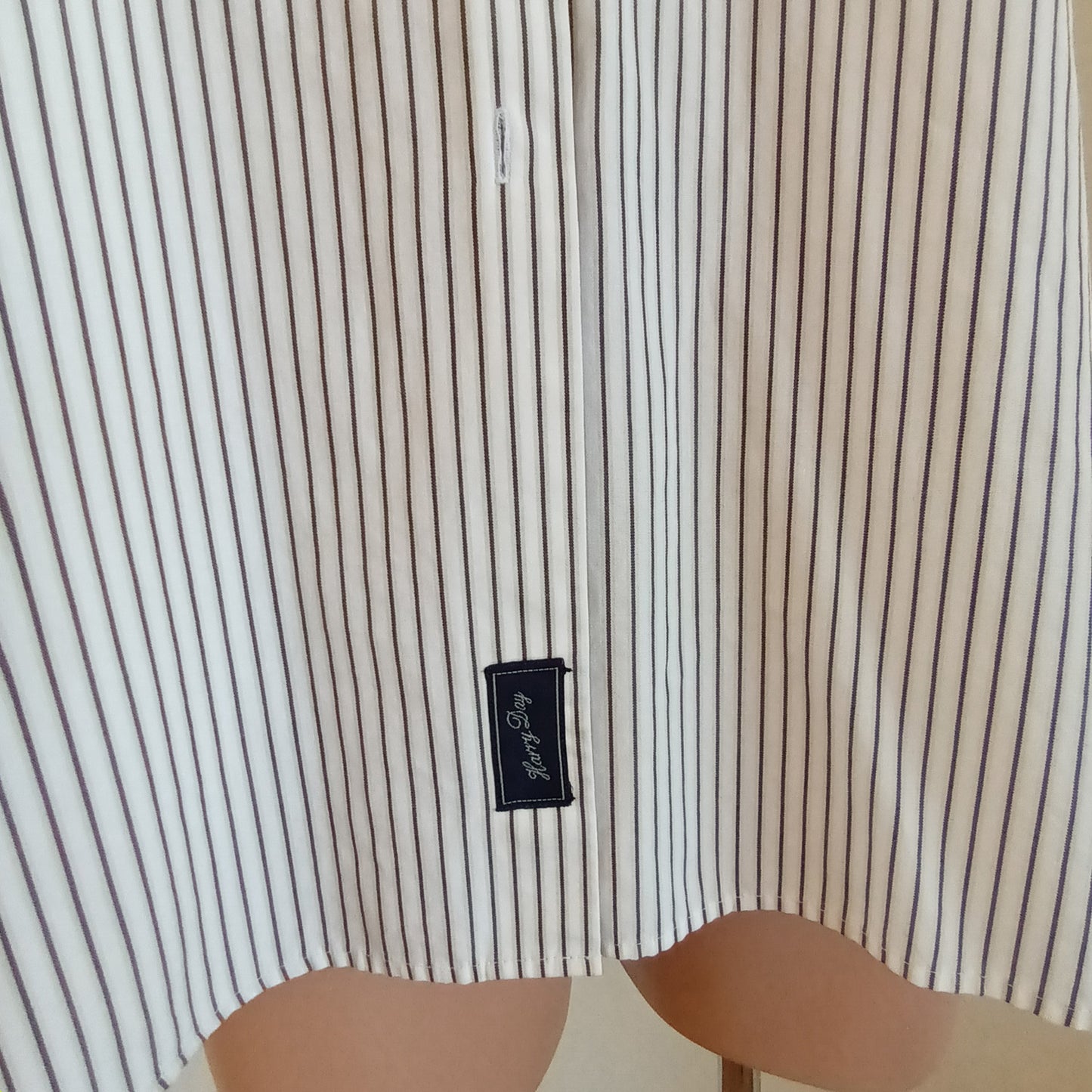 Harry Day cream pin striped shirt