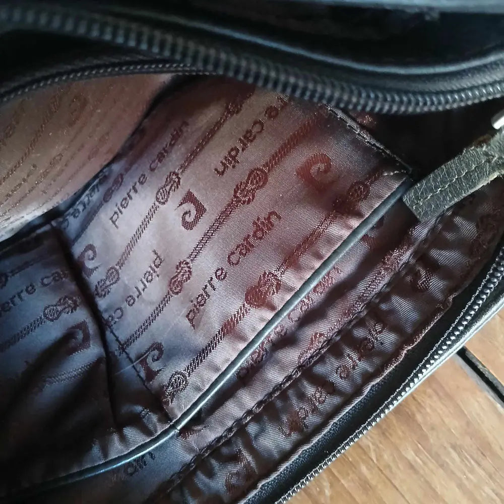 Chocolate brown Pierre Cardin leather bag Y2k 90s style shoulder bag Modeshy