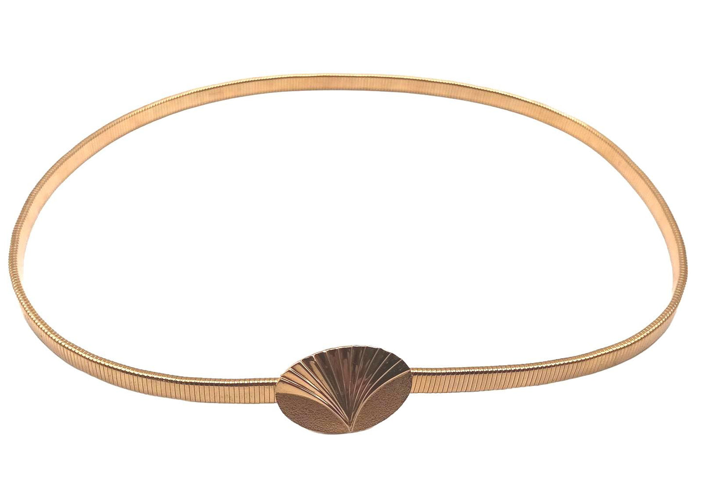 Vintage gold 80s metal shell belt