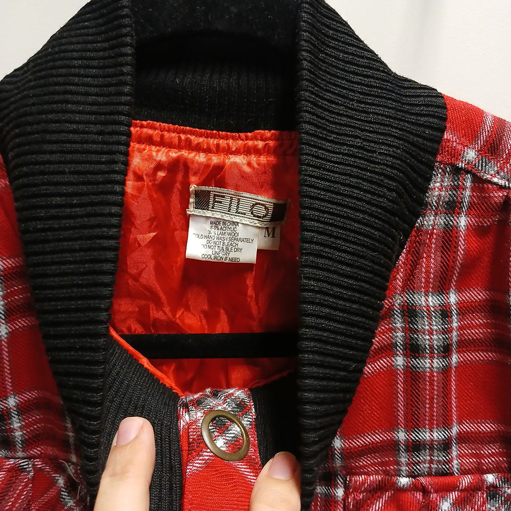 Vintage Fila red plaid cropped Jacket Modeshy