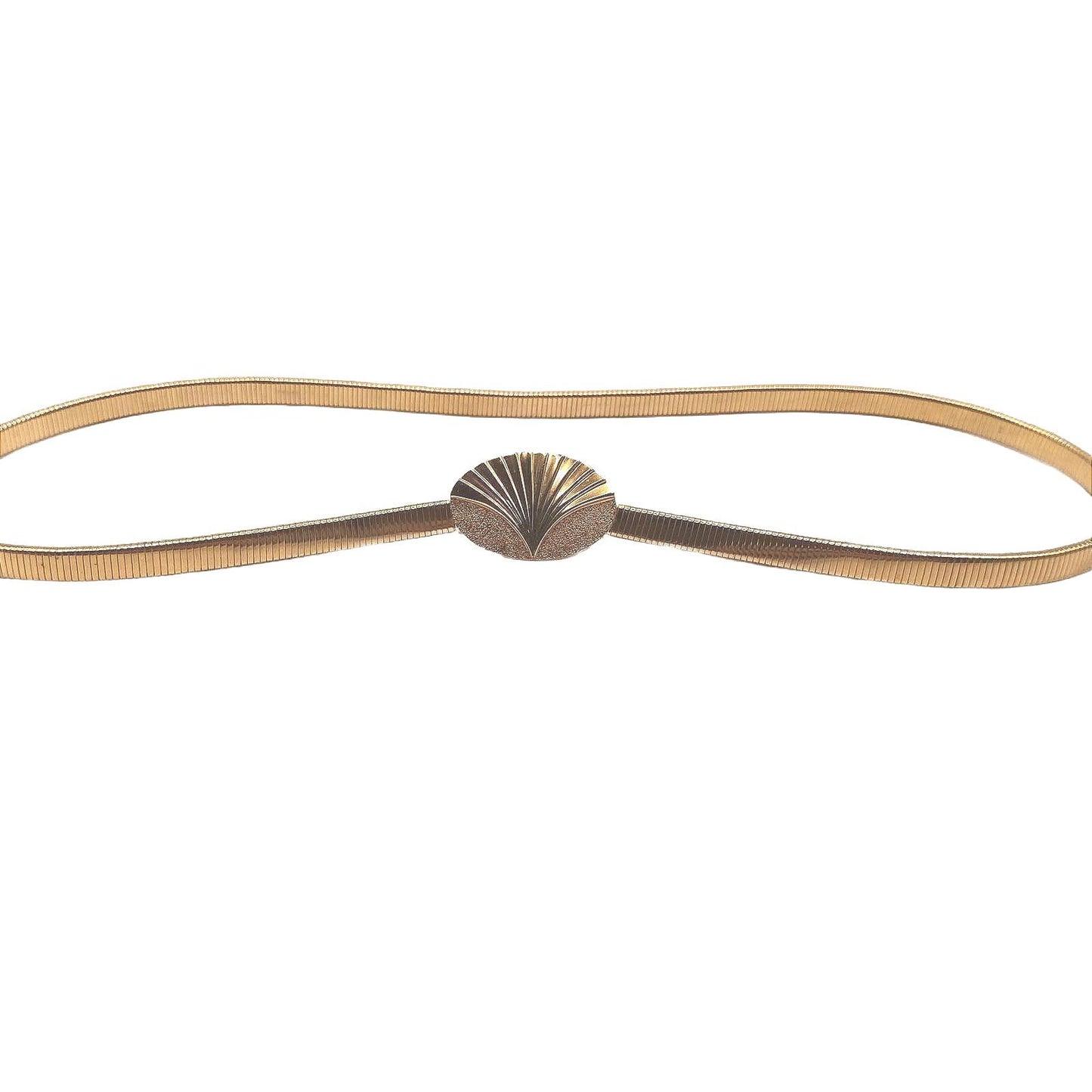 Vintage gold 80s metal shell belt
