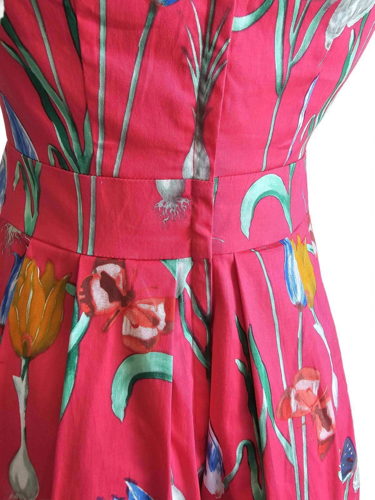 Timeless by Vanessa Tong pink floral 50s style summer garden dress.8