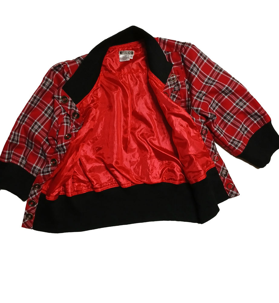 Vintage Fila red plaid cropped Jacket Modeshy