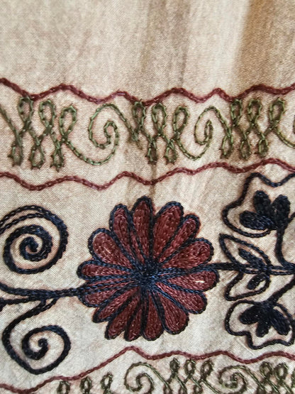 Vinage boho embroidered maxi skirt by AL- ZEER long tall.