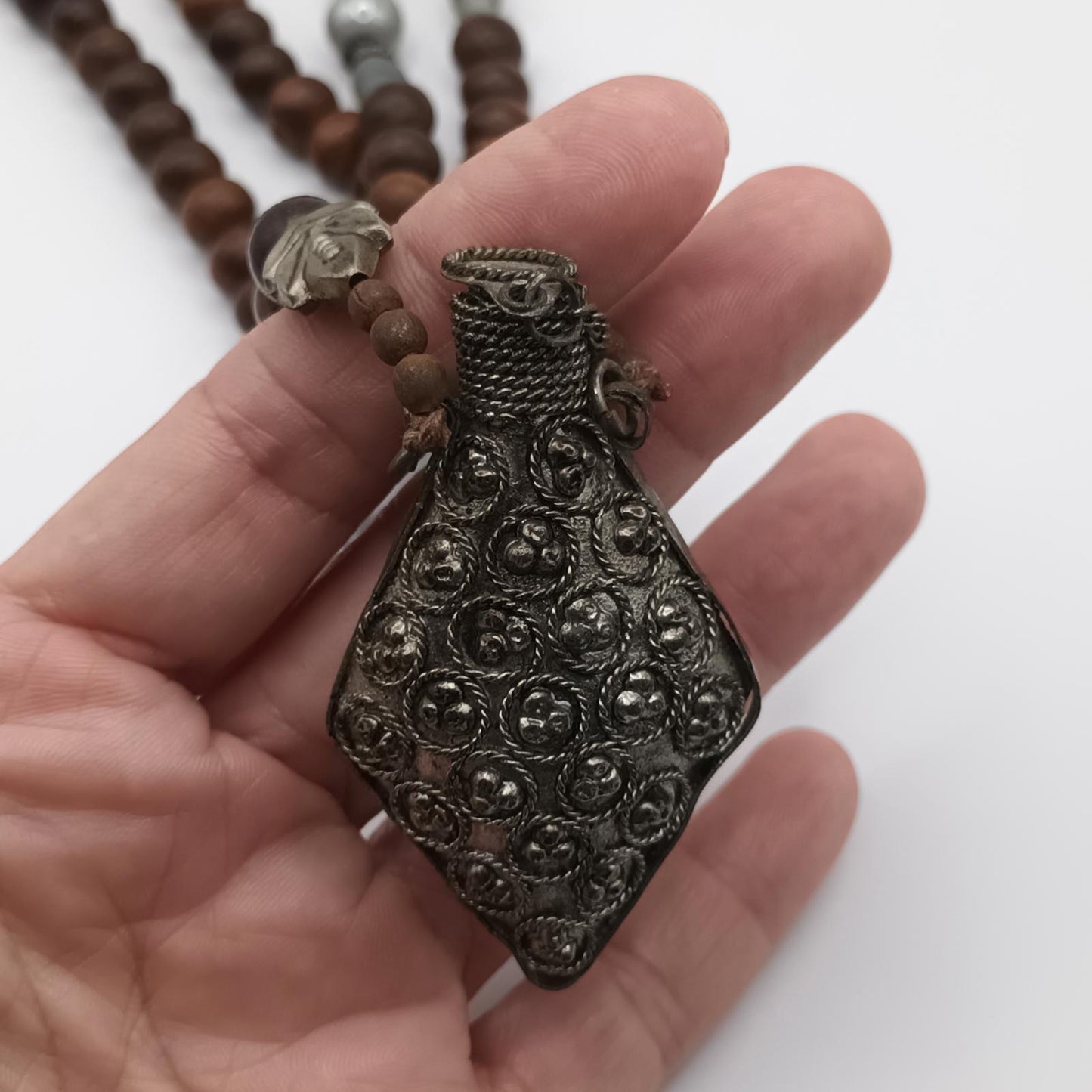 Handcrafted antique Necklace with Decorative Pendant perfume bottle