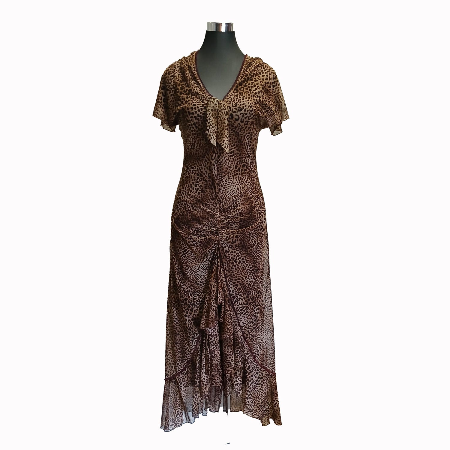 Vintage Y2k Jerry Shaw animal print dress 10 Modeshy
