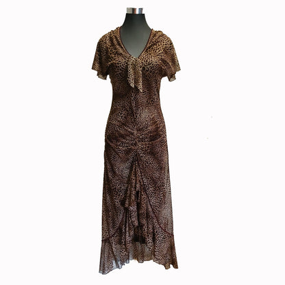 Vintage Y2k Jerry Shaw animal print dress 10 Modeshy