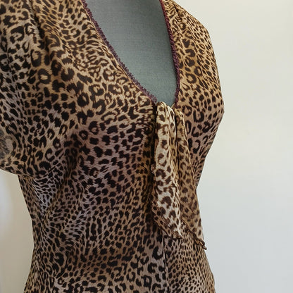 Vintage Y2k Jerry Shaw animal print dress 10 Modeshy
