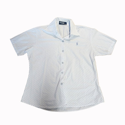Polo Ralph Lauren white and blue pin striped corporate shirt Modeshy