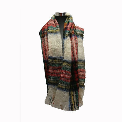 Vintage Dress Stewart Scottish Wool/ mohair tartan scarf Modeshy