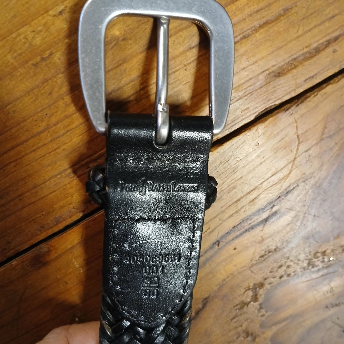 Polo Ralph Lauren Leather woven black belt. Modeshy