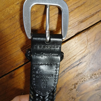 Polo Ralph Lauren Leather woven black belt. Modeshy