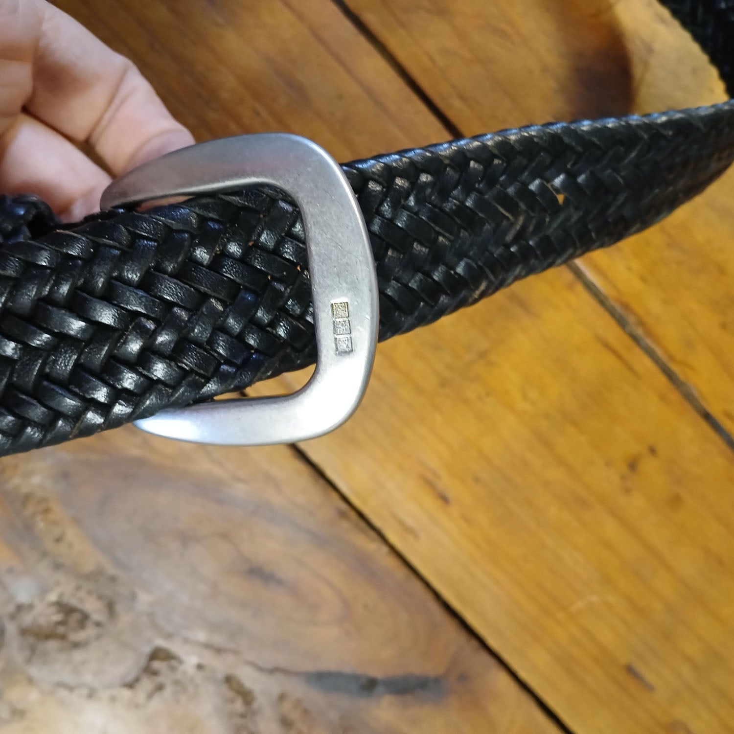 Polo Ralph Lauren Leather woven black belt. Modeshy