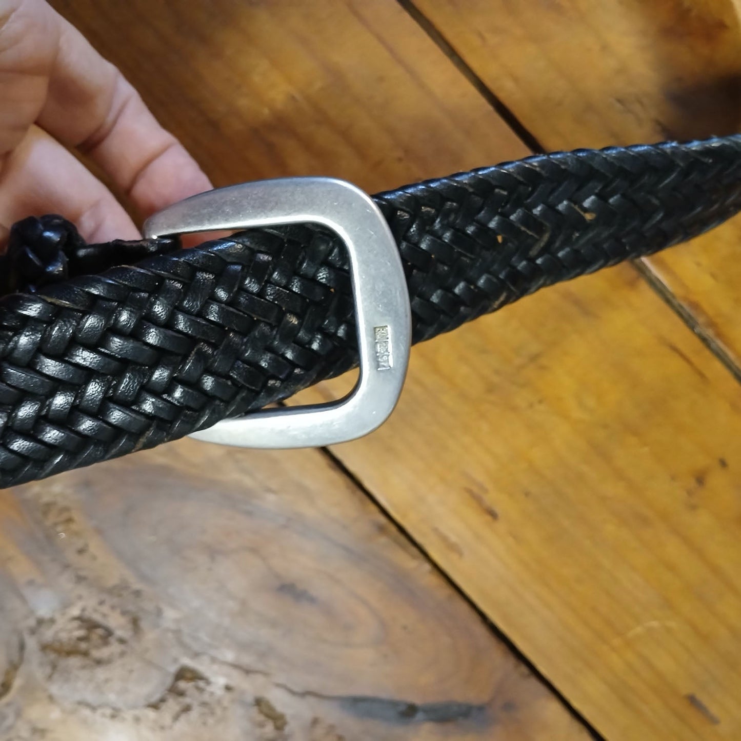 Polo Ralph Lauren Leather woven black belt. Modeshy