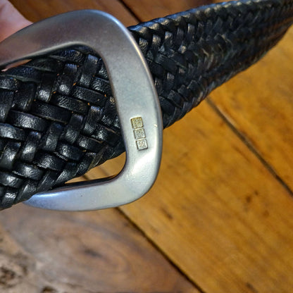 Polo Ralph Lauren Leather woven black belt. Modeshy